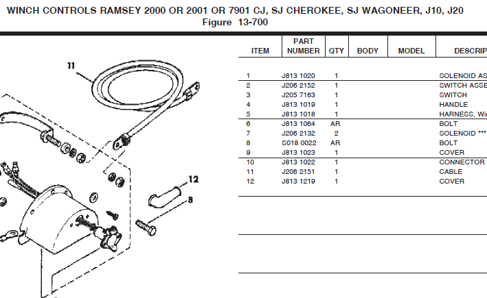 1982 Jamboree Parts Winch